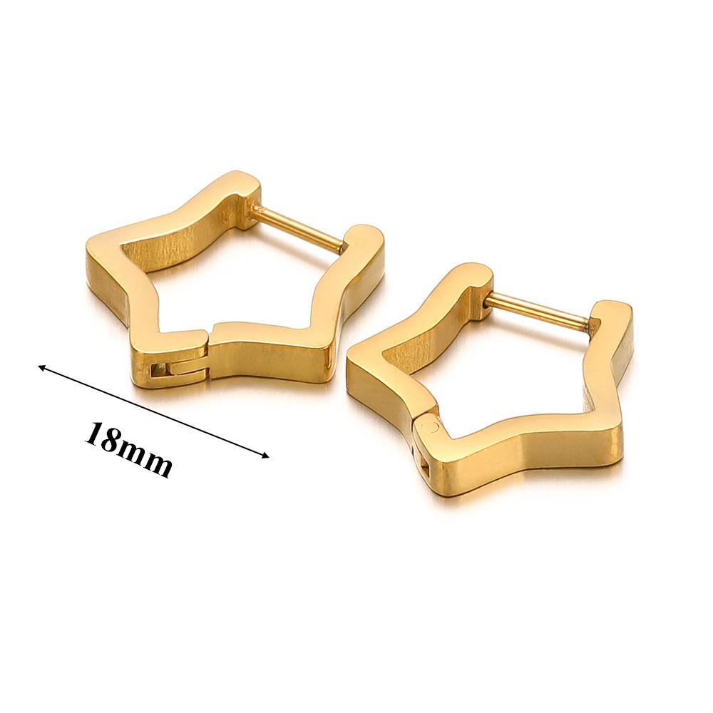 Edelstahl Creolen Dreieck Unisex Punk Rock Ohr Quadratisches Ohrring Geschenk Hiphop Geschenk Huggie Modeschmuck Großhandel