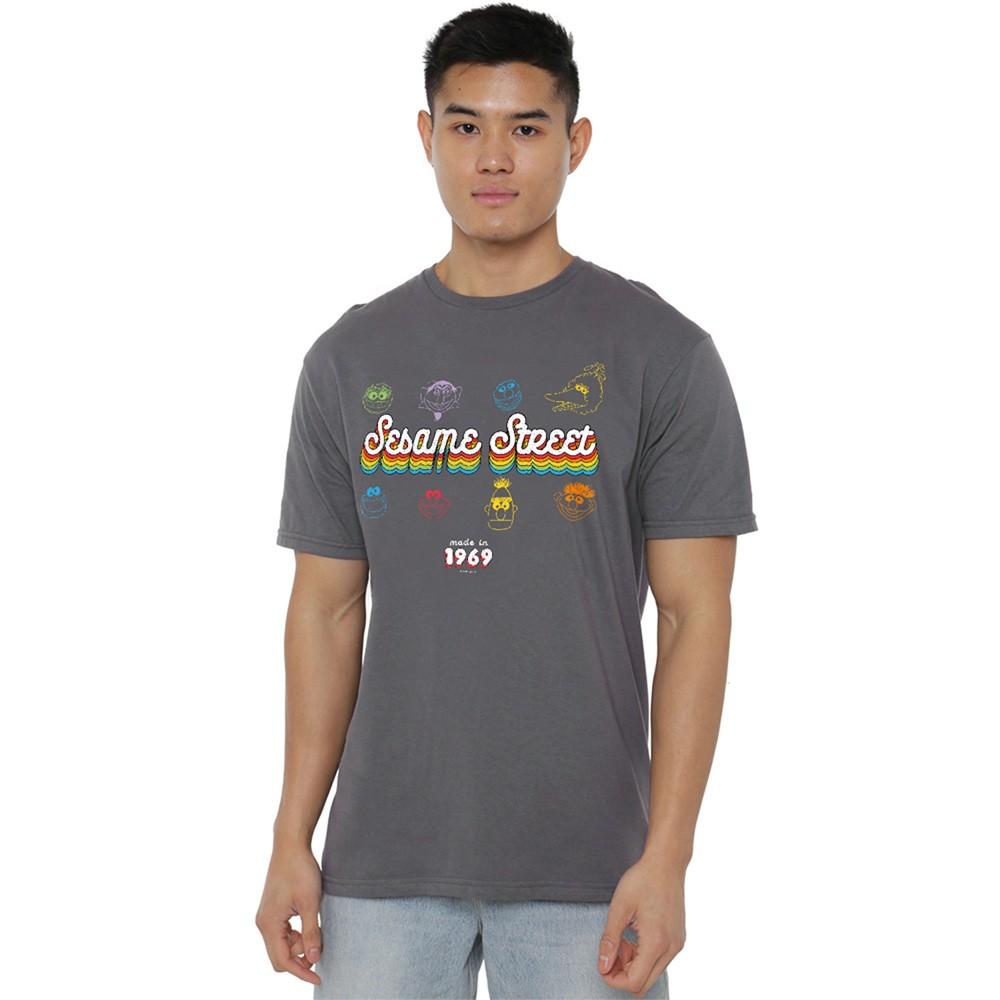 Sesame Street Made In 1969 T-Shirt S-4XL Charcoal S