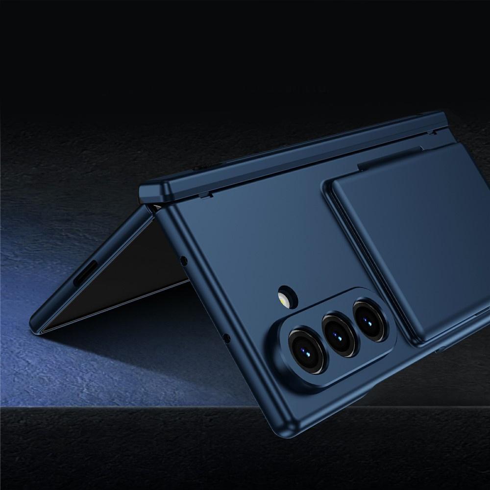 Samsung Galaxy Z Fold 8 Ultra Hülle, Kartenhalter, mit Glas für äußeren Bildschirm, Blau