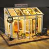 Multicolor Handmade Assembly Shop Models Japanese Sushi Wood Diy Dollhouse With Lights Cake Flower Shop Miniature House Gift
