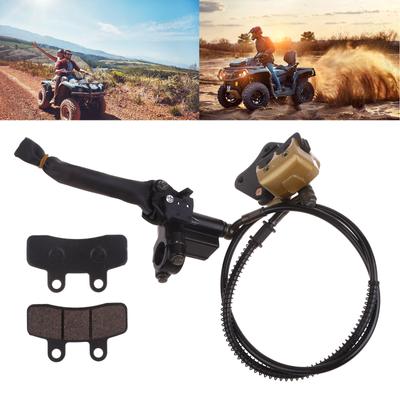 Upgraded Front Disc Brake Masters Cylinder Caliper with Brake Pad Assembly for 50cc 70cc 90cc SSR 110cc 125cc Atomik SSR
