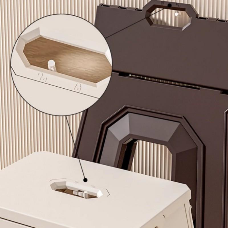 Portable Folding Stool 42cm Seat Height Heavy Duty Plastic Camping Chair Outdoor Garden Home Compact Storage