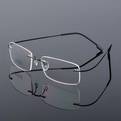 Quadratische Randlose Flexible Ultraleichte Randlose Memory-Titan Magnetische Lesebrillen Herren Damen Presbyopie Brillen +1.0~+4.0