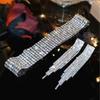 Leopard Print Bridal Rhinestone Jewelry Set, Neck Chain Jewelry.