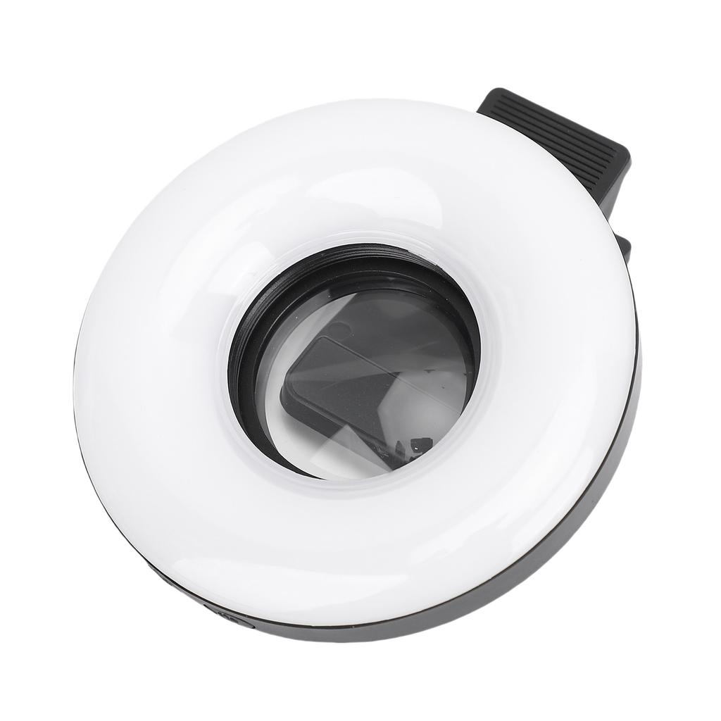 15X Macro Lens with LED Ring Light 3000K 6500K Fill Light for Smartphone Photography Vlog Close Up Photos Video