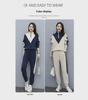 Women's Thick Velvet Korean Style Sports Suit - Warm & Slim, Long-Sleeve Sweatshirt & Harem Pants, Two-Piece Autumn/Winter Set