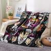 1PC Soul Eater Print Flannel Blanket, High quality Comfortable for All Seasons, Home Decor, Warmth and Comfort, Perfect for Christmas Gifts173