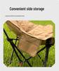 Pink Moon High-Back Folding Chair with Cotton Padding for Winter Camping