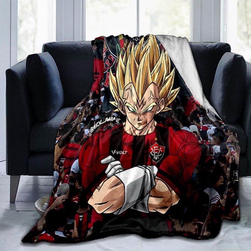 1pc Super Saiyan Stadium Flannel Blanket Soft Warm Throw Blanket for Bedroom Living Room Bed Travel Camping Picnic Gift. MT71501172