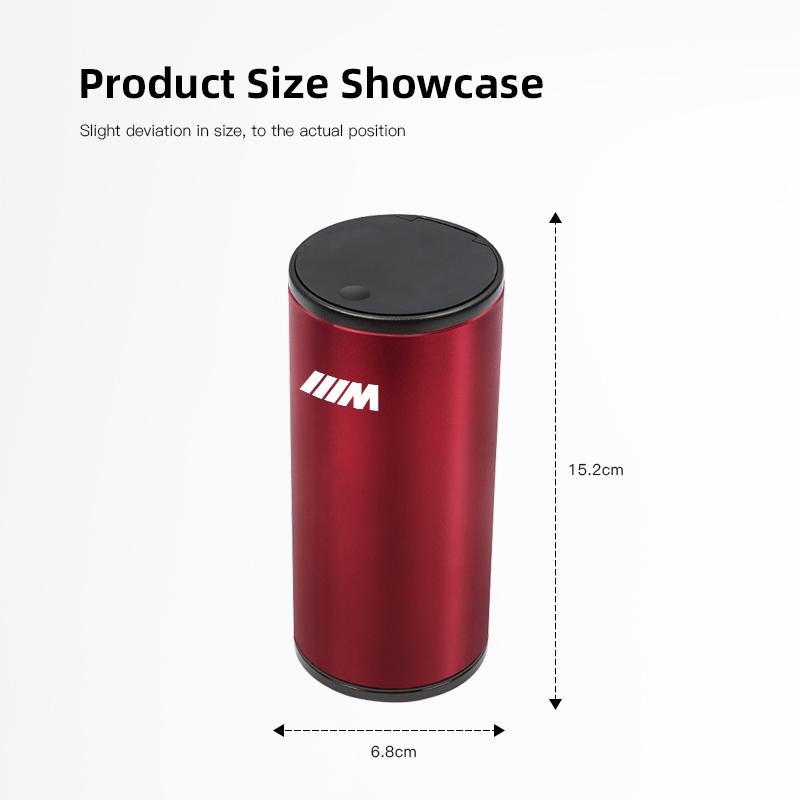 Aluminum Alloy Car Cup Holder Trash Can Ashtray For BMW M3 M4 M5 G42 G30 G20 E39 E36 E87 E53 F44 F07 F34 G15 G16 G23 G22 F30 F20