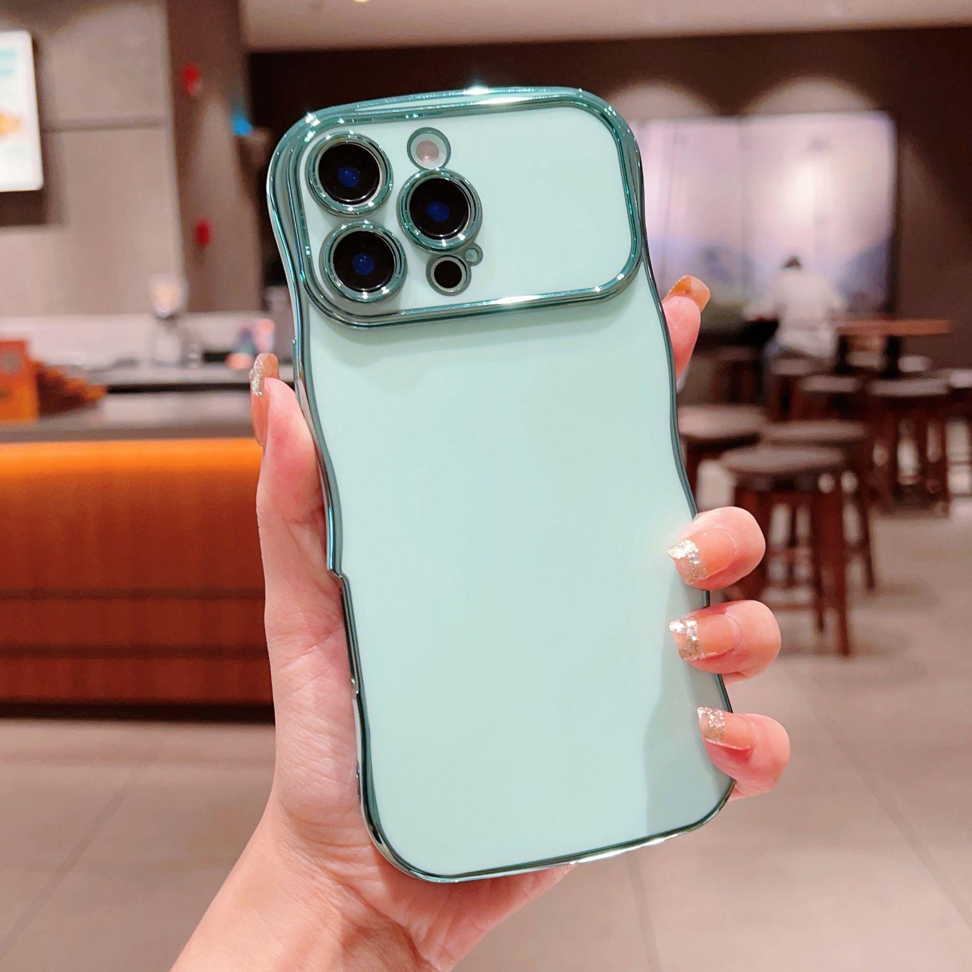 

Для чехла для телефона IPhone 17 Promax с волновым покрытием и большим окном для Apple 16/14/15 Мягкий чехол For iPhone11Promax