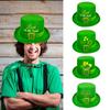 Chapéu de Trevos Verdes para Festa do Dia de São Patrício Chapéu Alto Adereços de Cabeça para Feriado Chapéus de Celebração do Dia Nacional Irlandês Chapéu Adereço de Festival