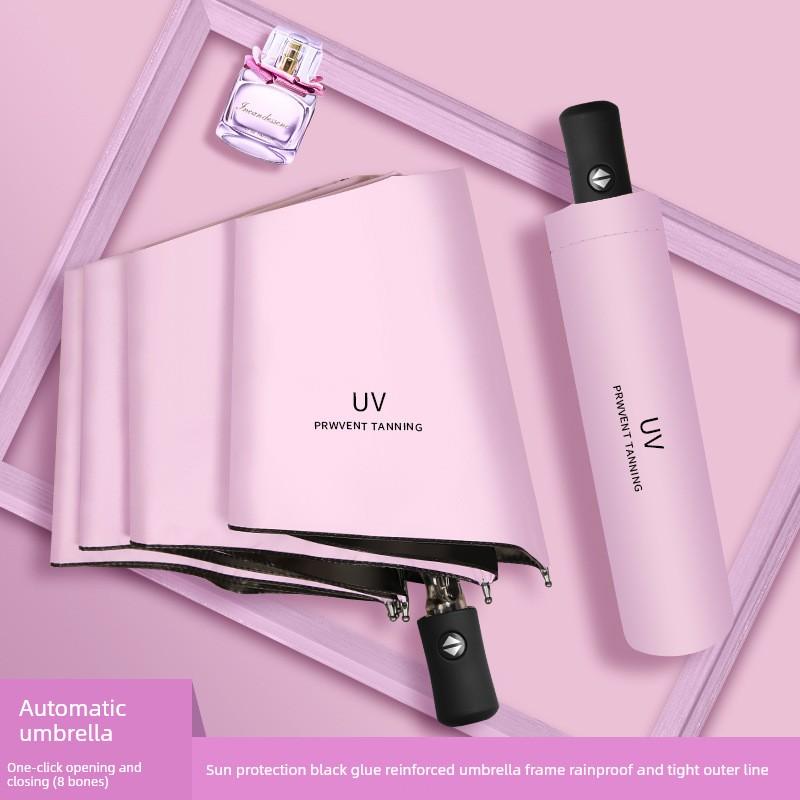 Fully Automatic Large Umbrella for Men and Women, Dual-Use for Sun and Rain, Sunshade Umbrella, Uv Protection, with Logo Printing