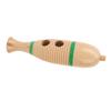 Fish Shaped Guiro Wooden Latin Percussion Musical Instruments with Rhythm Stick L for Kindergarten