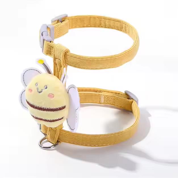 New Style Hot Selling Cat-Proof Soft Adjustable Vest Harness Easy Breathable Anti-Break Chest Strap Leash with Animal Pattern