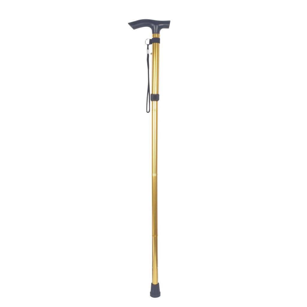Reinforced Aluminum Telescopic Folding Walking Stick: Adjustable, Non-slip, Four-section Crutch for Hiking