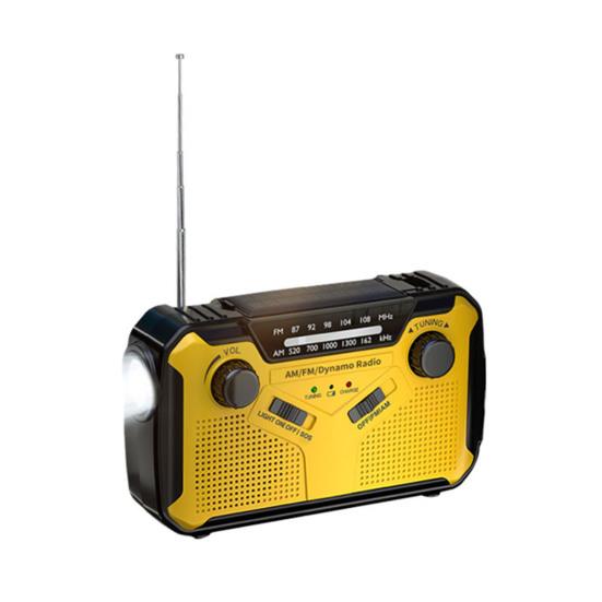 

Аварийное солнечное радио с рукояткой и фонариком, компактный дизайн, портативное AM/FM-радио на батарейках с сигналом SOS