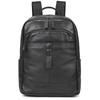Simple Men'S Leather Backpack Men'S Cowhide 14-Inch Schoolbag Going Out For Travel Commuter Black Backpack