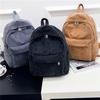 Corduroy Backpack Striped School Bag Travel Backpack Casual Daypack Laptop Backpack for Boys Girls