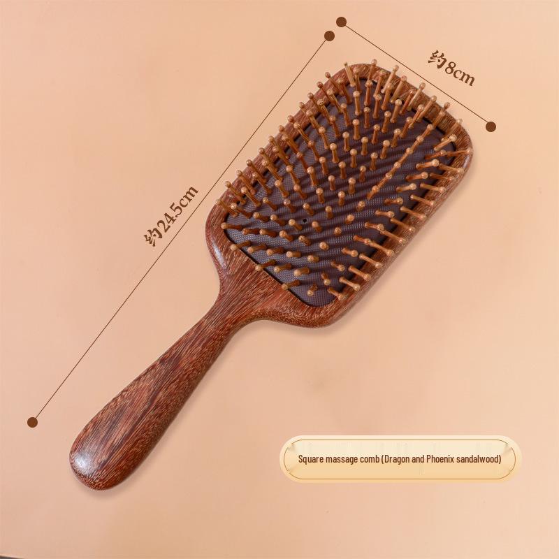 Multifunctional Sandalwood Scalp & Head Massager Comb for Hair Loss and Gua Sha Therapy