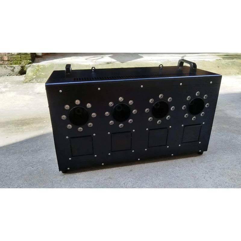 2 Holes Compact LED Smoke Bubble Machine - EU Plug 1500W DMX Supported for Wedding Party Stage