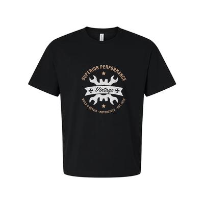 Vintage Motorcycle Motif Unisex T Shirt With Classic Emblem Graphic For Riders C