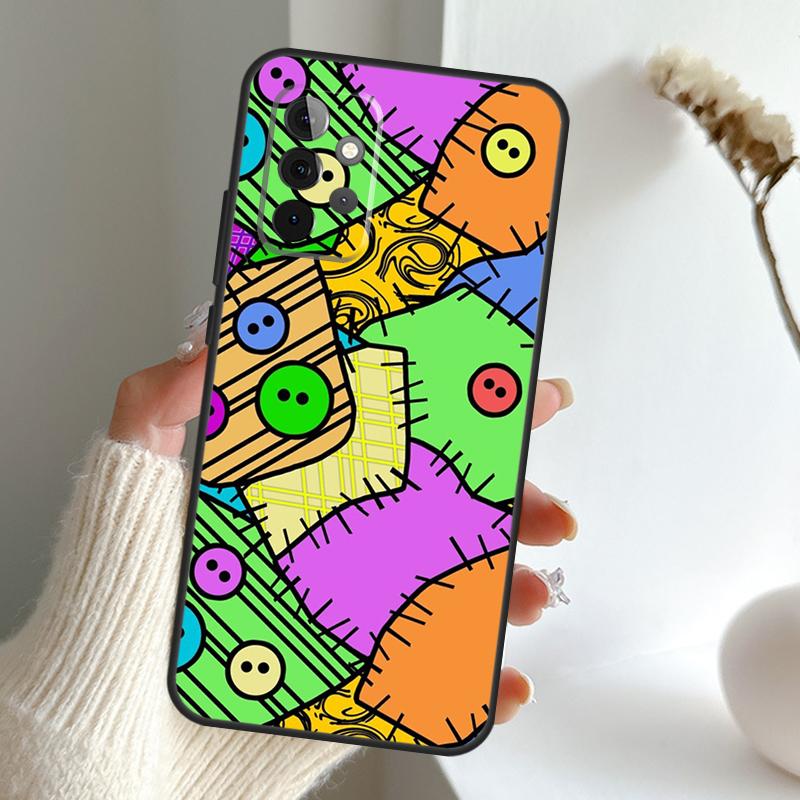 Patchwork Style Case For Samsung Galaxy A55 A15 A35 A56 A06 A16 A26 A36 A32 A52 A13 A33 A53 A14 A34 A54 A17