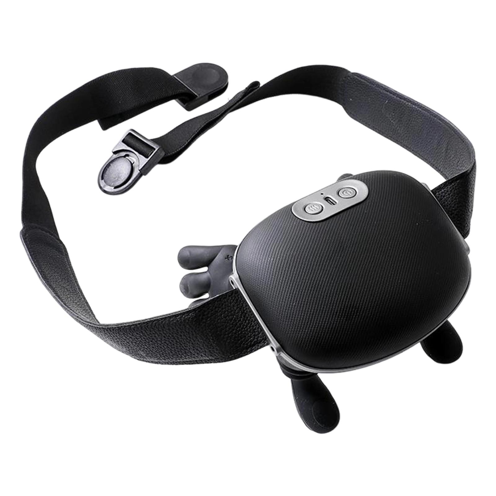 Массажер для шеи Портативный шейный массажер с 3 режимами Бионический нагревательный массажер для массажа мышц шеи Расслабляющий массажер для спины Женский чёрный