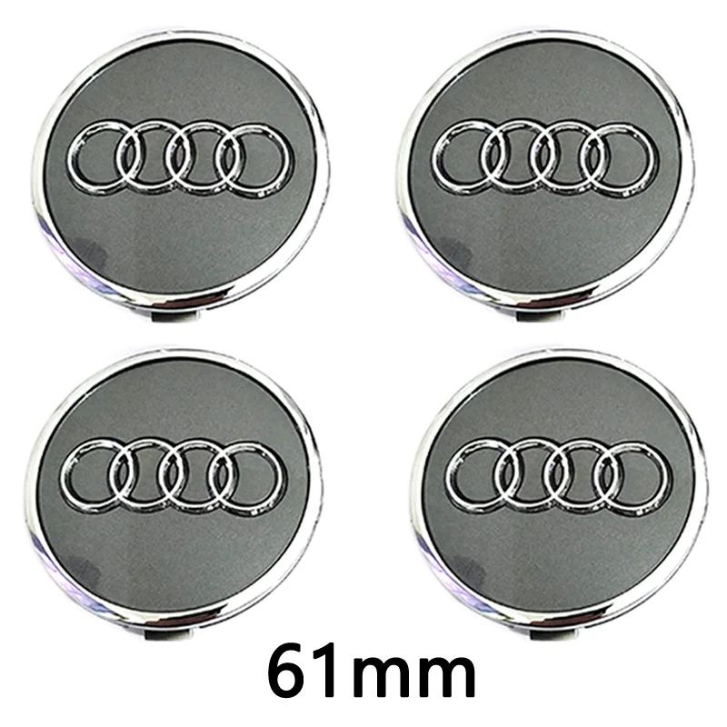 4PCS 60/61/68/69/135MM Car Wheel Center Cap Emblem Hub Covers Badge For 2pvhn A1 A3 A4 A5 A6 A7 A8 S4 S6 Q3 Q2 Q5 Q7 Accessories pvhn2