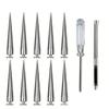 Pack Of 30 Large Metal Tree Spikes Screwback Studs for Punk Fashion Accessories Creative Projects Leather Craft Nails