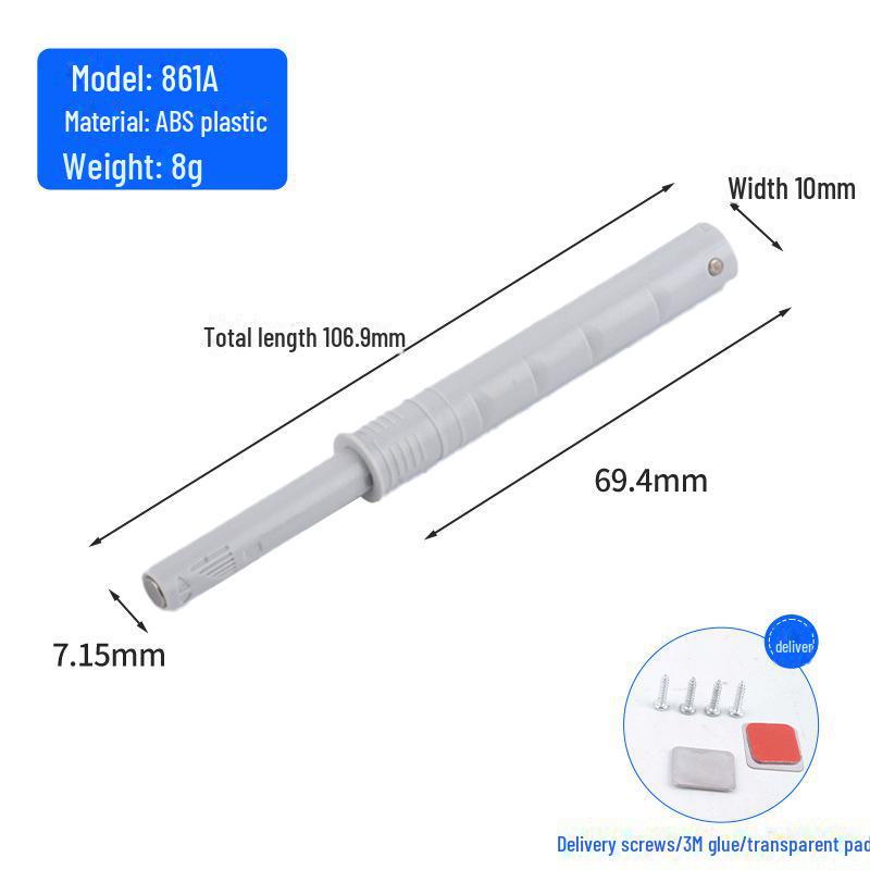 Push-to-Open Cabinet Door Rebounder: Handle-Free, Invisible Self-Bounce Accessory for Wardrobe and Cabinets