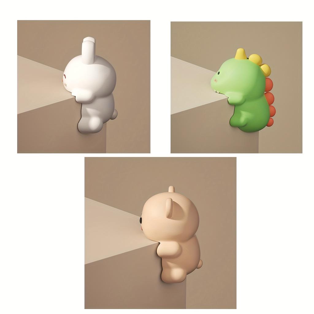 12pcs Silicone Corner Guards for Tables and Windows - Cartoon Bear Design, Anti-Collision Protection,Table Corner Protector