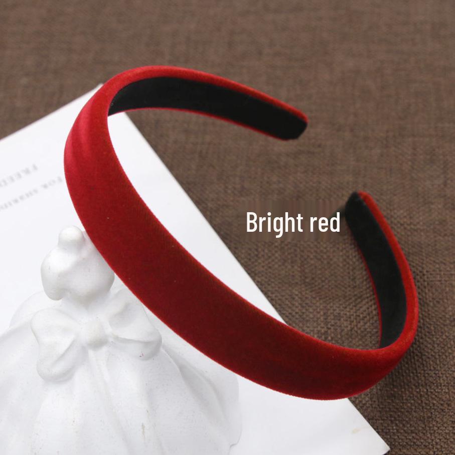 Women's 2cm Wide Corduroy Velvet Headband, Simple & Elegant Hair Accessory