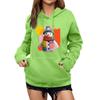 Women's Winter Christmas Printed Pullover Hooded Sweatshirt Fleece Long Sleeve Sweatshirt