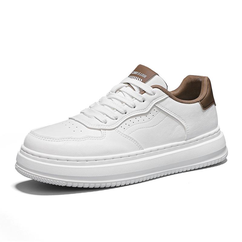 2026 Leder Plateau Skateboard Schuhe Herren Turnschuhe Klobige Skate Board Schuhe Flache Sneaker Dicke Sohle Niedrige Freizeitschuhe