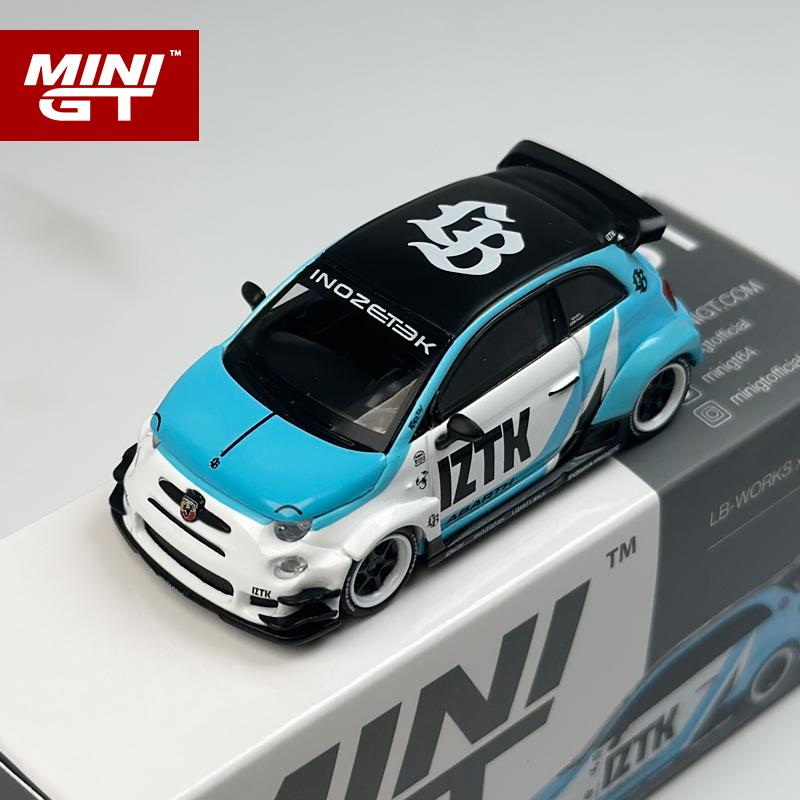 MINIGT 1:64 Abarth 595 LB-WORKS x Abas Works IZTK MGT alloy car model 1051