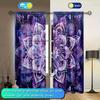 2pcs Blue Mandala Printed Curtain for Home Decor - Rod Pocket Window Treatment for Bedroom, Office, Kitchen and  Living Room