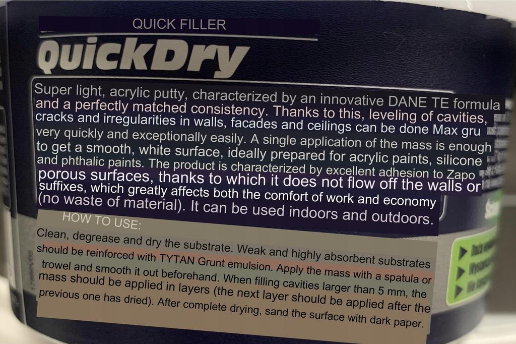 Fast-Drying Repair Putty