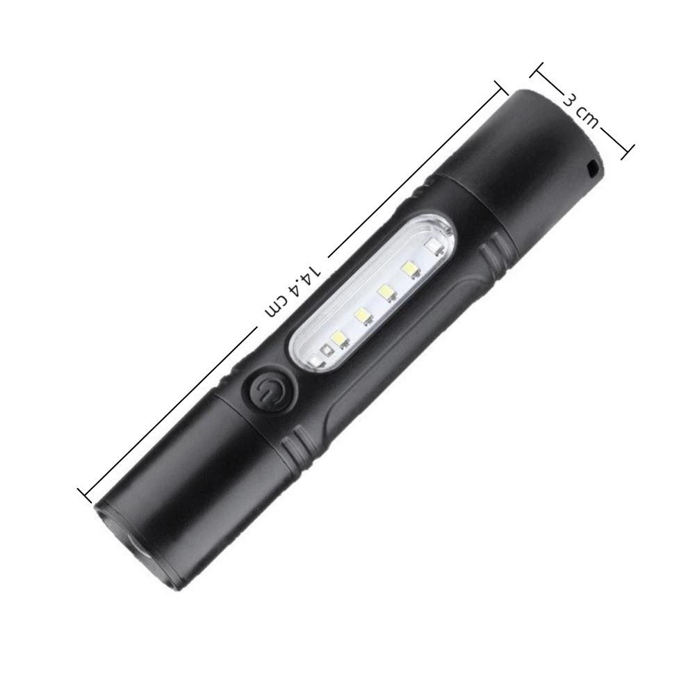 Rechargeable LED Flashlight With Whistle High-Brightness Flashlight  Activities Camping Trip