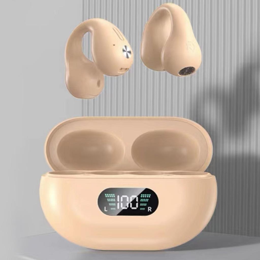 Bluetooth Earbuds Bone Conduction Open Ear Intelligent Digital Display Ergonomic Lightweight