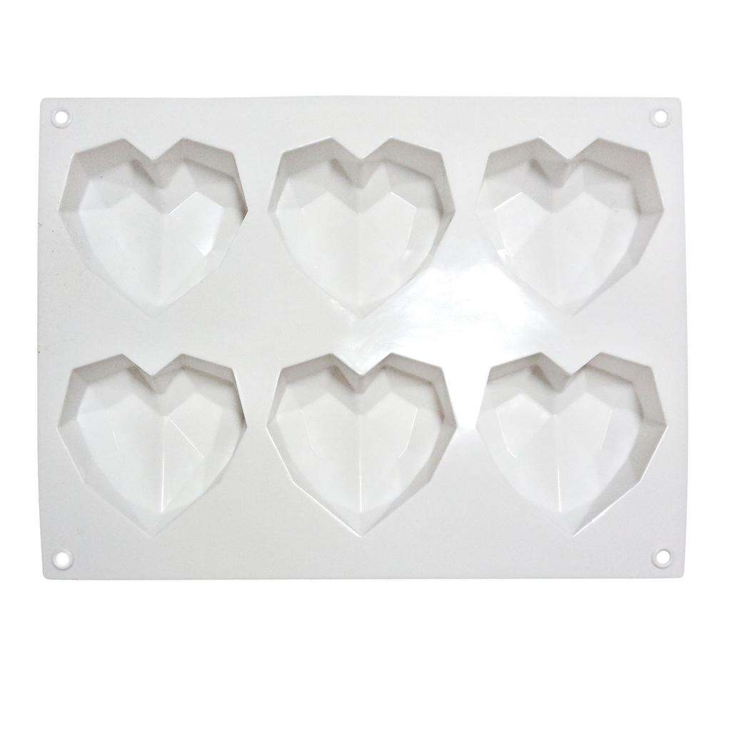 Silicone Diamond Love Baking Mold Set Letter Number Molds 1/6/8 Cavity Heart Mousse Pastry Cake Chocolate Soap Candle Mould