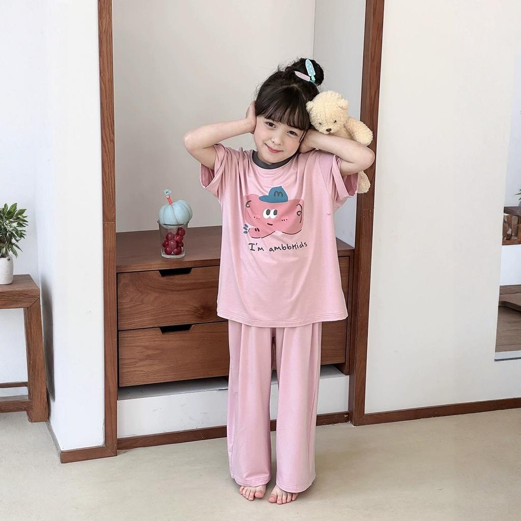 Unisex Kids Cotton Pajama Set - Cartoon Print Homewear