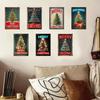 Retro Christmas Aluminum Wall Art for Home and Restaurant Decor