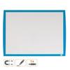 Tableau blanc magnétique - nobo - 585 x 430 mm - cadre bleu - accessoires inclus - décoration murale