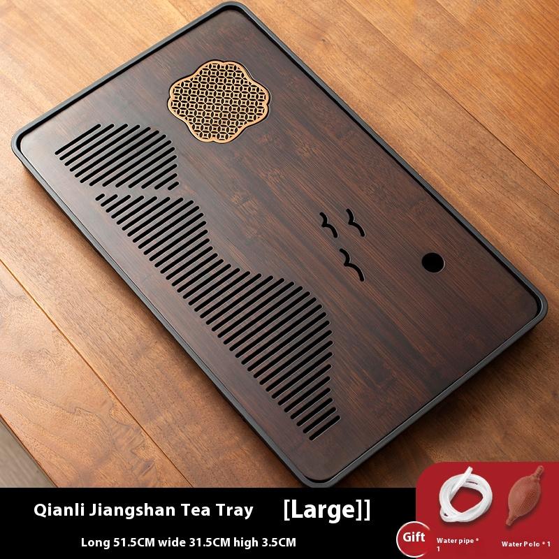 Gianxi Tavă de ceai Set de ceai Tavă de ceai Platformă de preparare a ceaiului uscat Tavă de bambus Tavă pentru ceremonia ceaiului Platformă mică de depozitare a apei pentru ceai