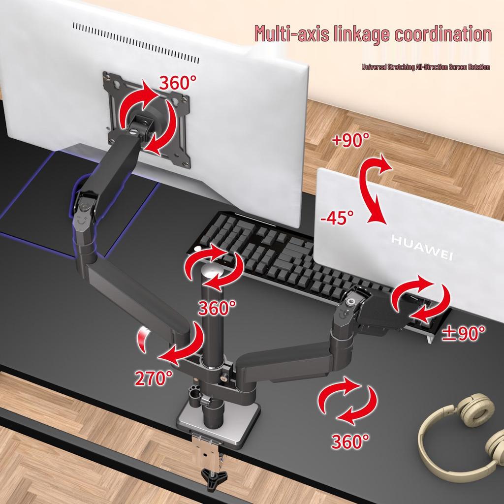 TM-02 No-Drill Laptop Stand & Monitor Riser Arm