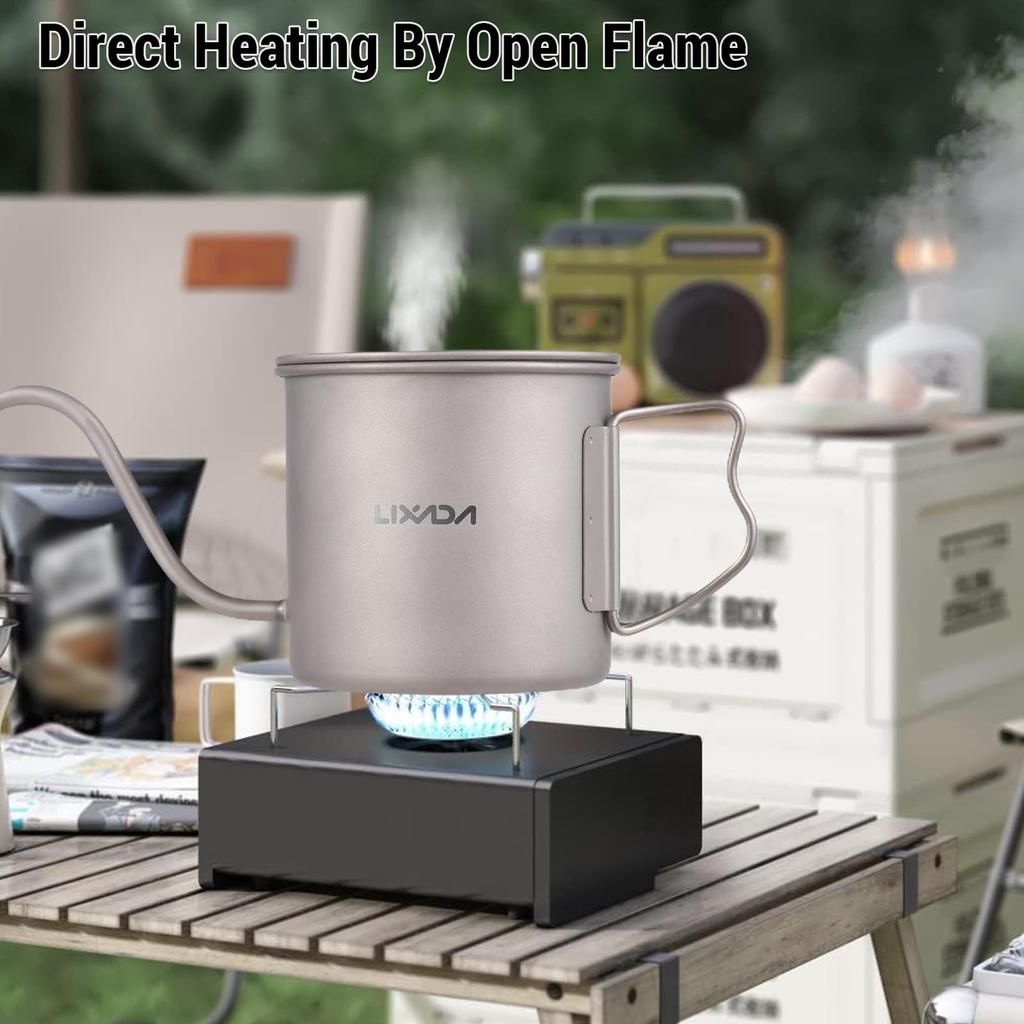 LIXADA Drip Pot Titanium Coffee Pot Titanium Coffee Pot