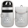 Leather Car Key Case Signal Blocker Bag Shielding Pocket For Mercedes Benz W212 W213 W205 W177 W247 W176 CLS MR8