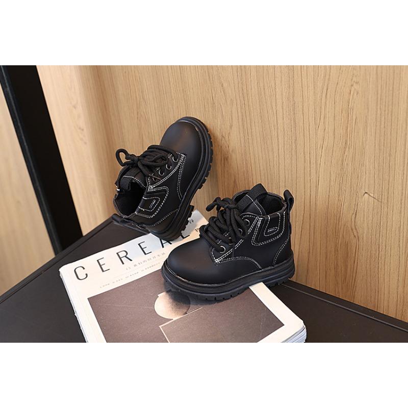 Vintage British Style Unisex Kids Non Slip Soft Sole Ankle Martin Boots