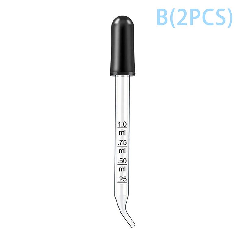 1ml Glass Scale Dropper Rubber Head Scale Pipette Dropper Essential Oil Bottle Straw For School Home Science Measuring Transfer
